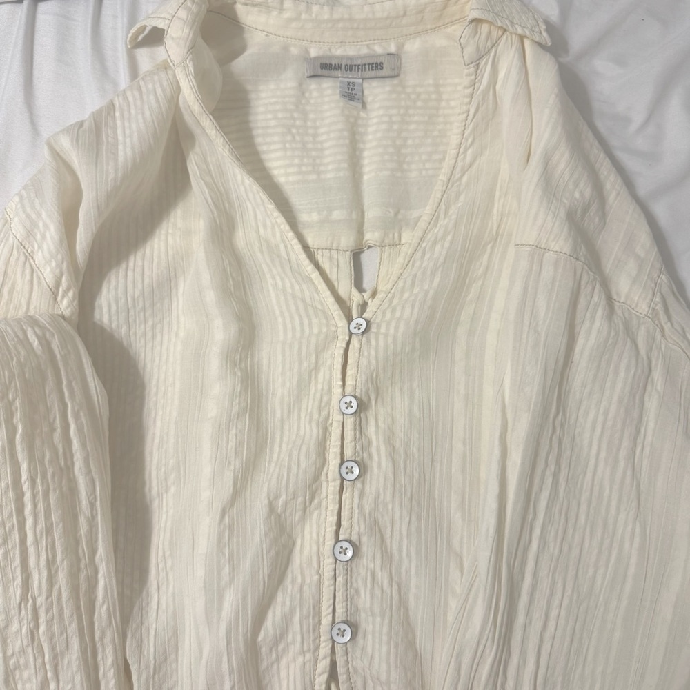 Urban Outfitters Lenox Lace-Up Button-Down Top